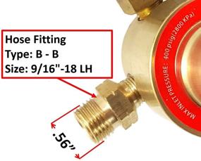 img 1 attached to 🔌 SÜA - Rear Entry Oxygen and Acetylene Regulators Welding Gas Gauges - LDB Series Pair