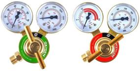 img 4 attached to 🔌 SÜA - Rear Entry Oxygen and Acetylene Regulators Welding Gas Gauges - LDB Series Pair