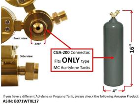 img 3 attached to 🔌 SÜA - Rear Entry Oxygen and Acetylene Regulators Welding Gas Gauges - LDB Series Pair