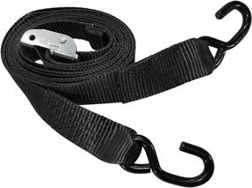 img 3 attached to 🚤 SGT KNOTS Gunwale Boat Straps: Heavy Duty Cam Buckle Transom Strap with Zinc Plated Hooks - 2" x 16ft