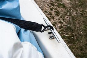 img 1 attached to 🚤 SGT KNOTS Gunwale Boat Straps: Heavy Duty Cam Buckle Transom Strap with Zinc Plated Hooks - 2" x 16ft