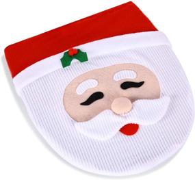 img 2 attached to 🎅 Ohuhu Santa Toilet Seat Cover: Festive Christmas Bathroom Sets for Happy Holiday Decorations