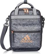 🎒 adidas squad insulated lunch bag: stylish jersey onix grey/rose gold design in one size логотип