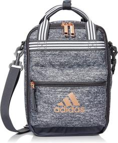 img 4 attached to 🎒 adidas Squad Insulated Lunch Bag: Stylish Jersey Onix Grey/Rose Gold Design in One Size