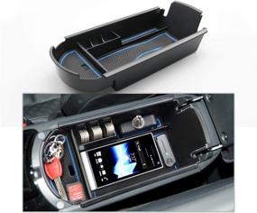 img 1 attached to 🚗 Enhance Your Car's Organization with CDEFG Center Console Accessory Organizer for CHR C-HR (Blue)