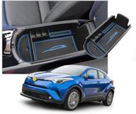 🚗 enhance your car's organization with cdefg center console accessory organizer for chr c-hr (blue) logo