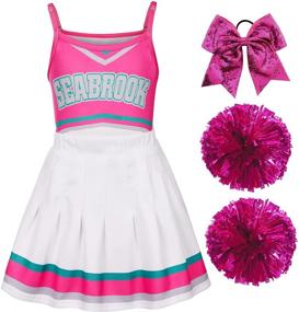 img 4 attached to 🎃 Halloween Birthday Cheerleader Costume - Perfect for 7-8 Year Olds!