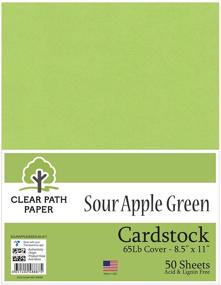 img 3 attached to 🍏 Sour Apple Green Cardstock - 8.5 x 11 inch - 65Lb Cover - 50 Sheets - Clear Path Paper for Enhanced SEO