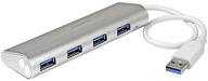 startech.com aluminum compact usb 3.0 hub with built-in cable and 4-port portable hub (st43004ua) logo