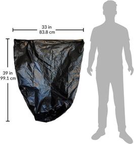 img 1 attached to 🌱 Eco-Friendly 33 Gallon Trash Bags (150 Count Black) - USA Made, Recyclable Garbage Bags 33 Gallon - from Recycled Material - Black 30 Gallon - 35 Gallon Capacity (30 Gal - 35 Gal)