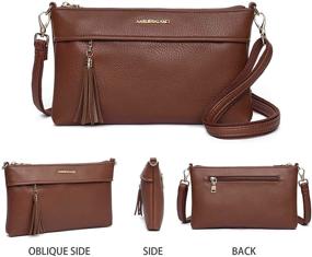 img 1 attached to 👜 Women's Lightweight Leather Adjustable Crossbody Shoulder Handbags with Wallets
