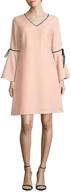 👗 nanette nanette lepore women's long bell sleeve fit & flare dress logo