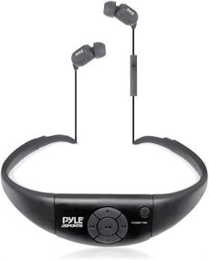 img 3 attached to Pyle PSWBT7BK Active Sport Water-Resistant Bluetooth Hands-Free Wireless Stereo Headphones and Headset with Microphone for Call Answering - Black