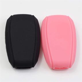 img 2 attached to Btopars 2Pcs Silicone 4 Buttons Smart Key Fob Skin Cover Case Protector Keyless Compatible With Subaru 2015 2016 2017 2018 2019 Impreza Crosstrek 2019 2020 2021 Ascent Forester WRX STI Black Pink