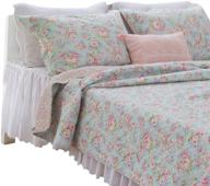 🌸 shabby floral quilt bedspread coverlet set - brandream full size cotton comforter sets 3-piece, perfect for farmhouse décor logo