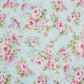 img 1 attached to 🌸 Shabby Floral Quilt Bedspread Coverlet Set - Brandream Full Size Cotton Comforter Sets 3-Piece, Perfect for Farmhouse Décor