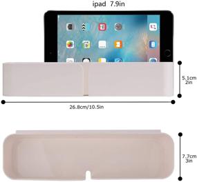 img 3 attached to 🛏️ Convenient Bedside Bed Organizer Shelf - Wall Mounted, Damage Free Installation for Phone Charging, Bedtime Reading, Glasses, Remotes, etc.