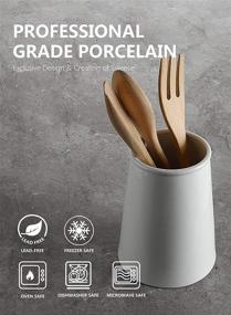 img 2 attached to 🍴 Sweese 801.101 Porcelain Utensil Holder - Organize Your Kitchen in Style