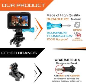 img 3 attached to 🎥 MiPremium Helmet Buckle Mount Adapter: 360 Degree Quick Release Swivel Accessory for GoPro Hero & AKASO Action Cameras