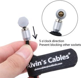 img 3 attached to Alvin's Cables Z CAM E2 Right Angle Power Cable | Flexible 90° 4-Pin to D-Tap for Camera