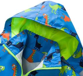 img 2 attached to 🦖 Dinosaur Raincoats: Stylish and Lightweight Outdoor Boys' Clothing with Detachable Features