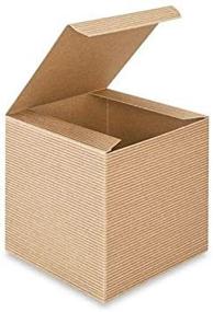 img 1 attached to A1 Bakery Supplies Kraft 4x4x4 Inch Brown Gift Boxes - Pack of 10