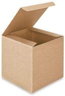 поставки для кондитерской a1 kraft коричневые подарочные коробки 4x4x4 дюйма - упаковка из 10 штук логотип