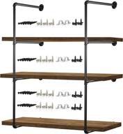 🔩 industrial pipe shelves - 2 pcs (43” tall) with all accessories - rustic vintage look for wood floating shelf - 4 tier (43") logo