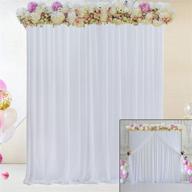 🎉 transform your special occasions with a 5 ft x 7 ft white tulle backdrop curtain – perfect for parties, weddings, baby showers, birthdays, bridal showers, christmas, photo booths, and wall decorations! logo