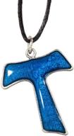 🔷 blue tau cross pendant - eurofusioni silver plated logo