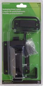 img 2 attached to 🚪 Hillman 852505 Black Swinging Door Latches - Ideal for 3/4" to 2-1/4" Doors - Hardware Essentials