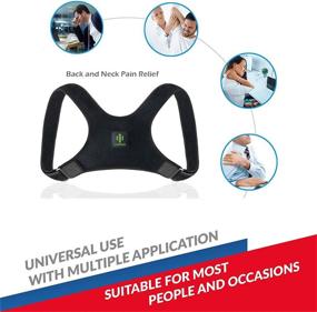 img 1 attached to Premium Posture Corrector for Men and Women - Comfortable Back Support for Improved Posture - Back Posture Brace for Neck and Shoulder Pain Relief (Medium Size: 26-43 Inch)