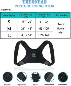 img 2 attached to Premium Posture Corrector for Men and Women - Comfortable Back Support for Improved Posture - Back Posture Brace for Neck and Shoulder Pain Relief (Medium Size: 26-43 Inch)