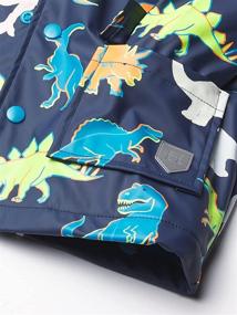 img 1 attached to Hatley Printed Raincoat Linework Dinos Boys' Clothing and Jackets & Coats
