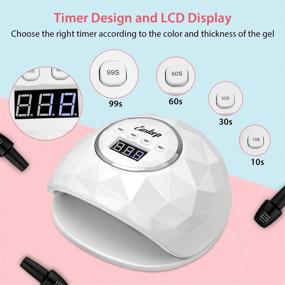 img 1 attached to 💅 Easkep 86W White UV LED Nail Lamp - Salon Gel Nail Polish Curing Dryer with 4 Timer Settings and Auto Sensor for Nails