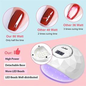 img 3 attached to 💅 Easkep 86W White UV LED Nail Lamp - Salon Gel Nail Polish Curing Dryer with 4 Timer Settings and Auto Sensor for Nails