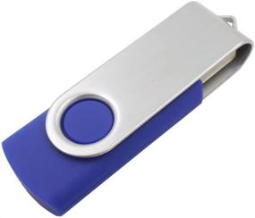 img 1 attached to 💽 Convenient Swivel USB Flash Drives for Little Students' Homework - Small 1GB Capacity in Blue