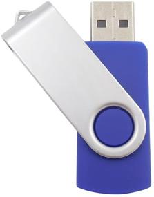 img 4 attached to 💽 Convenient Swivel USB Flash Drives for Little Students' Homework - Small 1GB Capacity in Blue