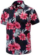 🌺 hawaiian sleeve printed men's clothing and shirts for a stylish summer: evnmenst logo