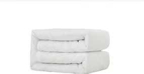 img 3 attached to 🌿 King Size White Bamboo Comforter - Quilted Down Alternative Duvet Insert for Night Sweats, Promotes Breathable Comfort