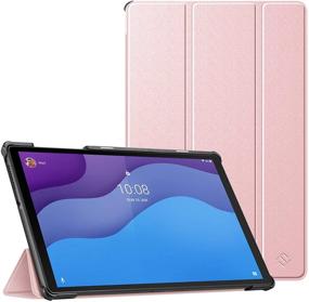 img 4 attached to 📱 Fintie Case for Lenovo Tab M10 HD 2nd Gen TB-X306 10.1" 2020 and Barnes & Noble Nook 10 HD - Slim Lightweight Shell Trifold Stand Cover for Lenovo Smart Tab M10 HD 2nd Gen TB-X306F Tablet