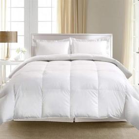 img 4 attached to 1000 Thread Count Egyptian Cotton European Goose 🛏️ Down Comforter, White, Twin by Blue Ridge Home Fashions