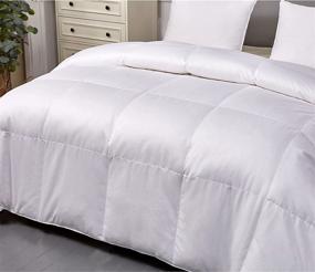 img 1 attached to 1000 Thread Count Egyptian Cotton European Goose 🛏️ Down Comforter, White, Twin by Blue Ridge Home Fashions