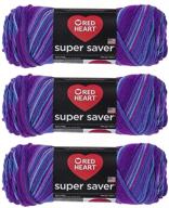 vibrant grape fizz red heart super saver yarn - soft and durable logo