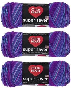 img 1 attached to Vibrant Grape Fizz Red Heart Super Saver Yarn - Soft and Durable