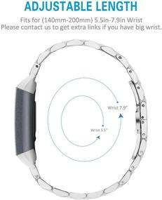 img 1 attached to Браслеты из нержавеющей стали Shangpule для Fitbit Charge 4/3/3 SE - замена ремешка из металла, серебристого и золотого цвета, для Charge 3.