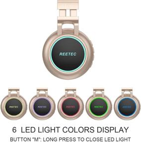 img 3 attached to 🎧 Reetec X5 Bluetooth Over Ear Hi-Fi Stereo Wireless Headphones with LED Lights - Foldable Headset Micro SD/TF Compatible with iPhone/iPad/Smartphones/Laptop/PC/TV (Gold)