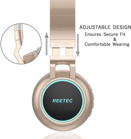 img 1 attached to 🎧 Reetec X5 Bluetooth Over Ear Hi-Fi Stereo Wireless Headphones with LED Lights - Foldable Headset Micro SD/TF Compatible with iPhone/iPad/Smartphones/Laptop/PC/TV (Gold)