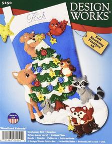 img 1 attached to 🧦 Felt Stocking Forest Friends by Design Works Crafts: Charming Holiday Decor!