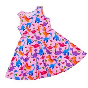 img 2 attached to 👗 Toddler Girls Dress - Sleeveless Casual Sundress Print Dresses | Unicorn, Mermaid, Dinosaur, American Flag Options | MAKARTHY